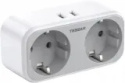 Adapter podróżny przejściówka wtyczka UK do EUplus 2gniazda biały