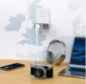 Adapter podróżny przejściówka wtyczka UK do EUplus 2gniazda biały