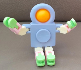 Fitget Pop it Spinner z ruchomymi rekami i nogami.