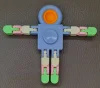 Fitget Pop it Spinner z ruchomymi rekami i nogami.