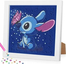 Haft diamentowy ,malowanie diamentami 5D obraz z ramką 18x18cm STICH Haft diamentowy ,malowanie diamentami 5D obraz z ramką 18x18cm STICH