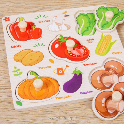 Puzzle drewniane mix 15x15cm pojazdy,dinozaury ,warzywa Puzzle drewniane mix 15x15cm pojazdy,dinozaury ,warzywa