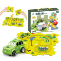 RailCar puzzle interaktywne wzór dinozaury