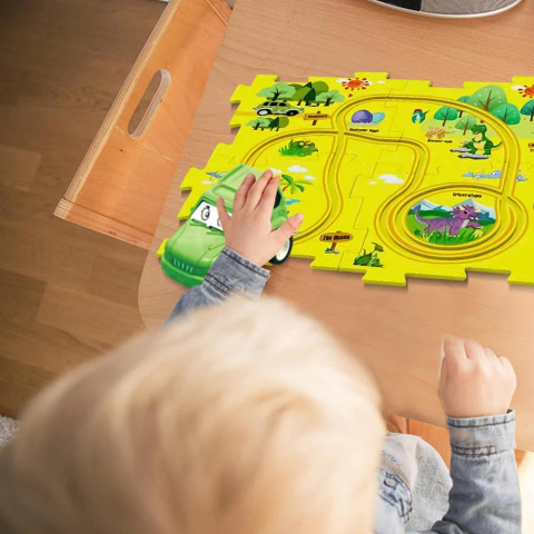 RailCar puzzle interaktywne wzór dinozaury RailCar puzzle interaktywne wzór dinozaury