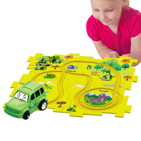 RailCar puzzle interaktywne wzór dinozaury RailCar puzzle interaktywne wzór dinozaury